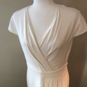 MaxMara winter white like new faux wrap dress